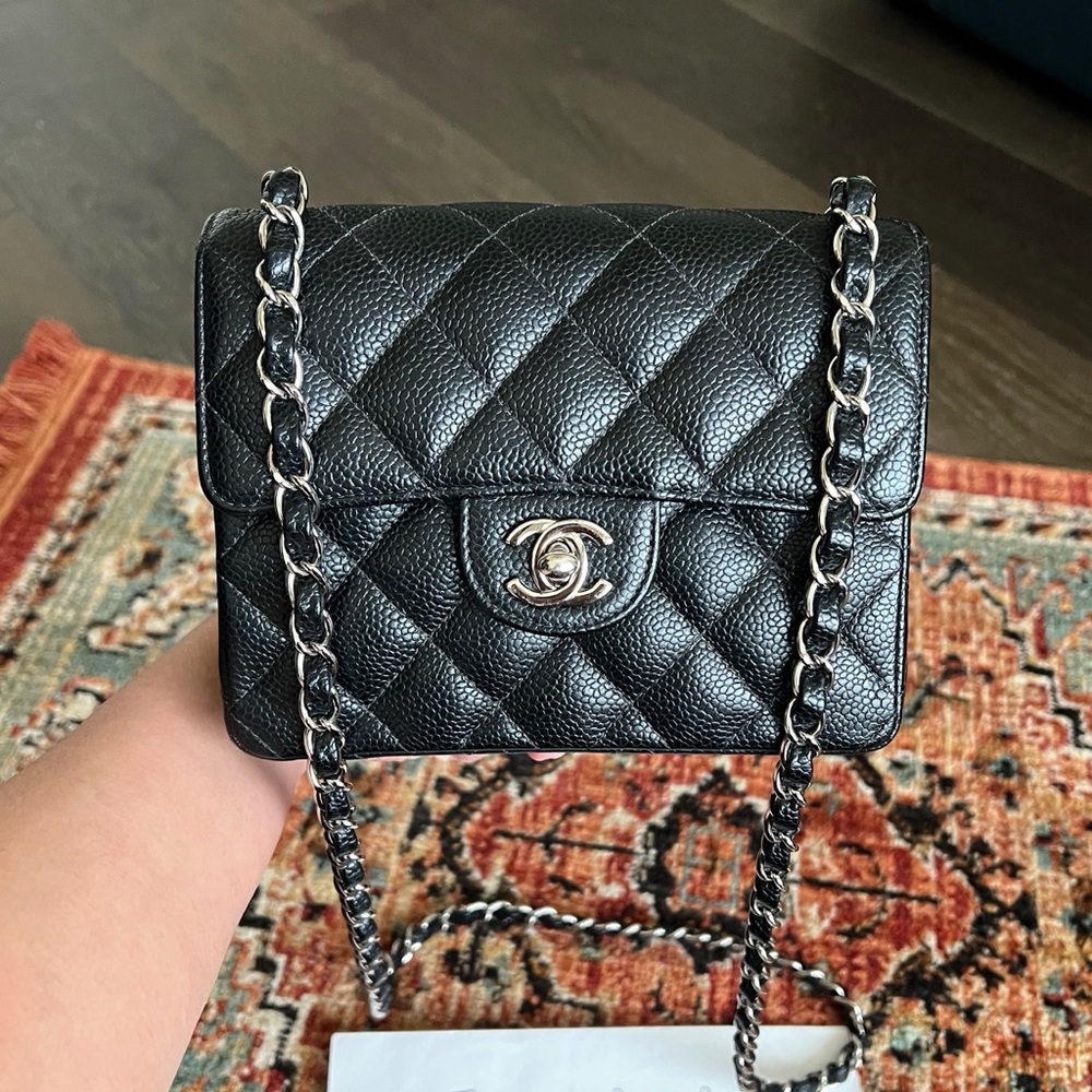 ❌RESERVED❌Chanel Classic Vintage Mini Square Caviar Flap Bag